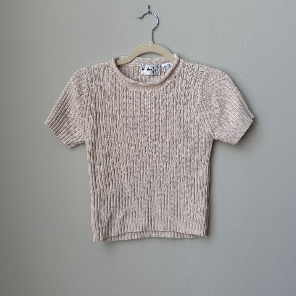 Vintage Y2K Sophisticated Balletcore 90s Knit Ribbed Euro Scandinavian Top Small